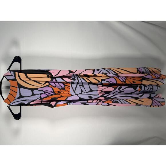 NWT Sam Edelman Women's Butterfly High-Neck Tie-Back Midi Dress Size 4 - Picture 5 of 8